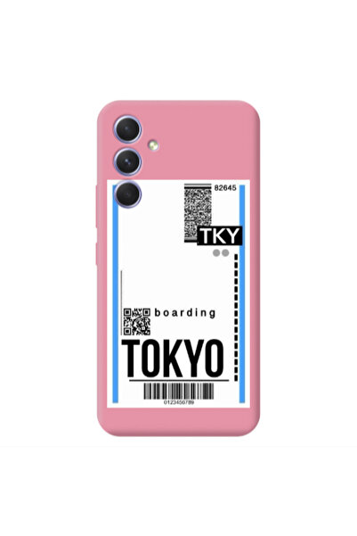 Other Samsung A35 Tokyo Boarding Pink Colored Silicone TPU Θήκη