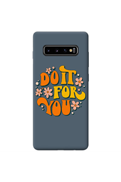 Other Samsung S10 Do it For You Dark Grey Colored Silicone TPU Θήκη