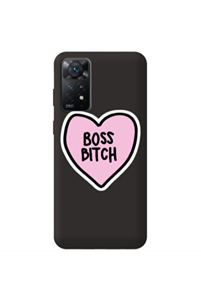 Other Xiaomi Redmi Note 11 4G Boss Bitch Black Colored Silicone TPU Θήκη