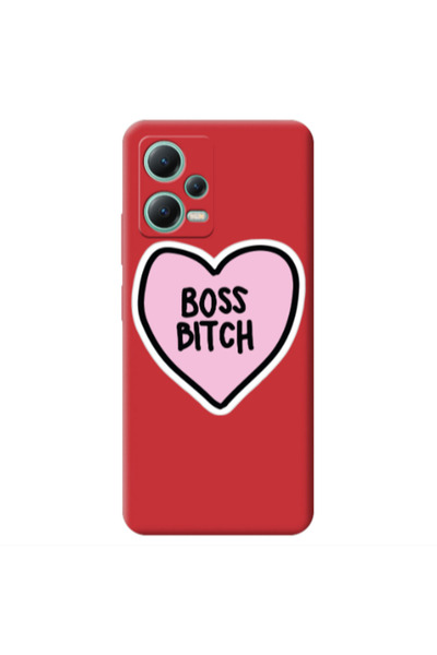 Other Xiaomi Redmi Note 12 Pro 5G Boss Bitch Red Colored Silicone TPU Θήκη