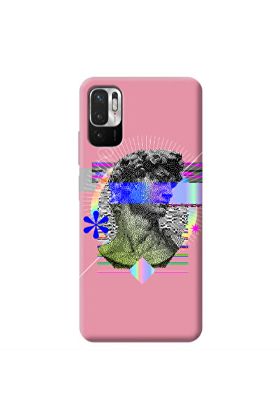 Other Xiaomi Redmi Note 10 Pro 5G Statue pixels Pink Colored Silicone TPU Θήκη