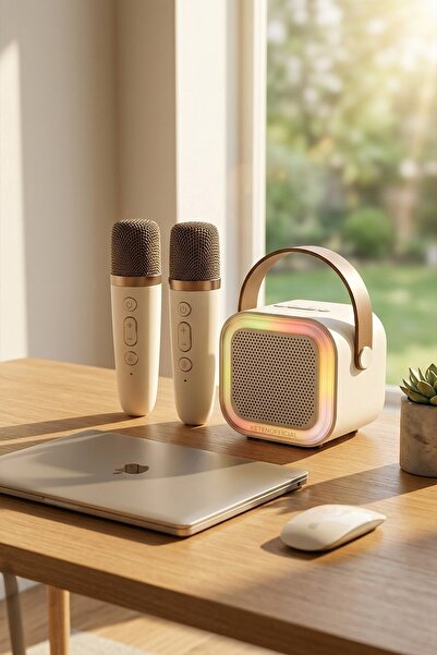 KETENOFFİCİAL Stüdyo Kalitesinde Kablosuz Karaoke Seti ve Bluetooth Hoparlör