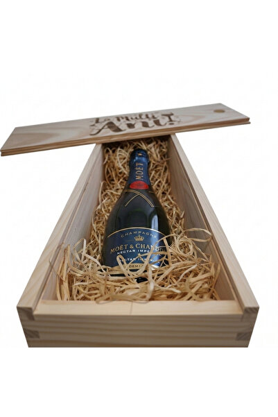 MOET Pachet Cadou Cutie Lemn Personalizata Sampanie & Chandon Nectar Imperial...