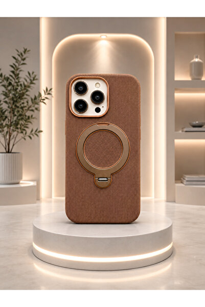 EskilikShop Premium SADECE İPHONE 14 PROMAX UYUMLU metal Standlı Dokulu Sade ...