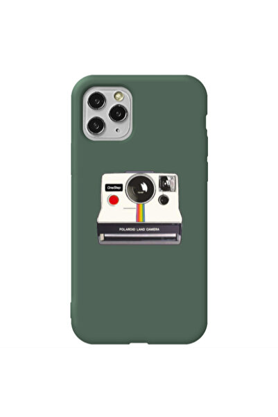 Other Apple iPhone 11 Pro Polaroid land camera Dark Green Colored Silicone TP...
