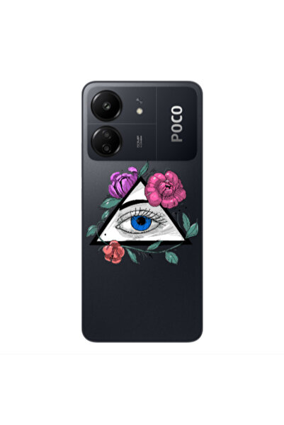 Other Xiaomi Poco C65 Eye and flower Transparent Silicone TPU Θήκη