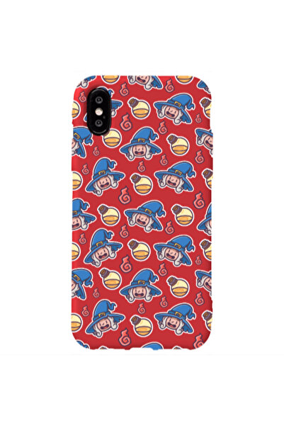 Other Apple iPhone Xs Max Sweet Witch Red Colored Silicone TPU Θήκη