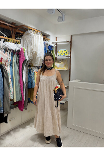 Han Atelier Ham keten askılı elbise