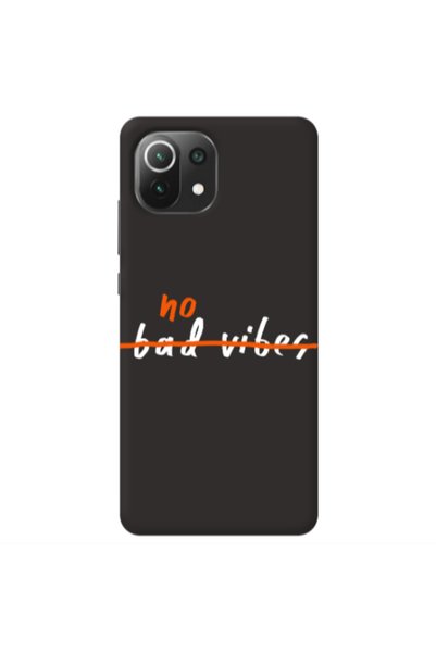 Other Xiaomi Mi 11 Lite No bad vibes 2 Black Colored Silicone TPU Θήκη