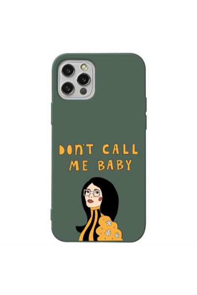Other Apple iPhone 12 Pro Call me baby Dark Green Colored Silicone TPU Θήκη