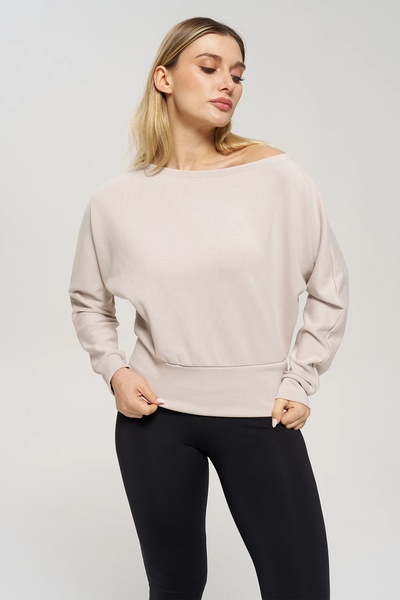Veni Life Women's One Shoulder Low Cut Casual Sweatshirt with Boat Neckline