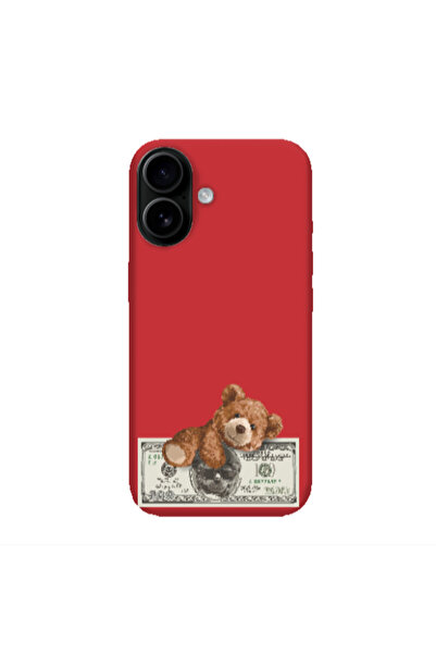 Other Apple Iphone 16 plus Money Style Red Colored Silicone TPU Θήκη
