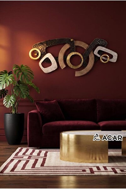 ACAR BRONZ ALTIN SOYUT DESEN METAL TABLO 92X41CM