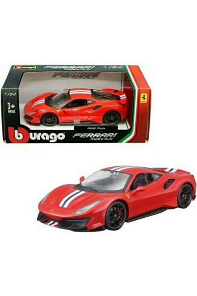 BBURAGO Ferrari Ferrari 488 Pista Μεταλλικό Μοντέλο Αυτοκινήτου Κόκκινο σε Κλ...