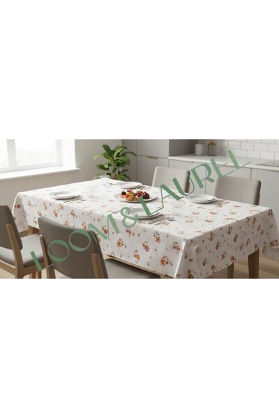 Yıldızan Loom & Laurel Printed Washable Tablecloth Kitchen Garden Picnic Tabl...