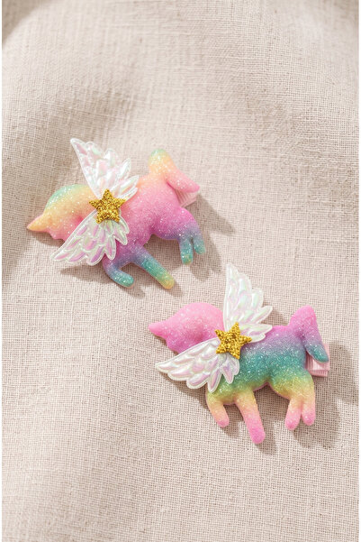 Toka Sepetim Unicornlu Parlak Toka 1 Çift