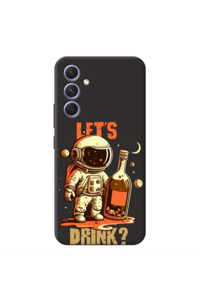 Other Samsung A54 Lets drink Black Colored Silicone TPU Θήκη