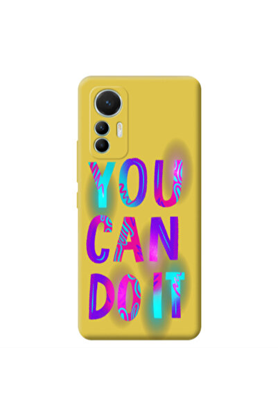 Other Xiaomi Mi 12 Lite You Can Doit Yellow Colored Silicone TPU Θήκη
