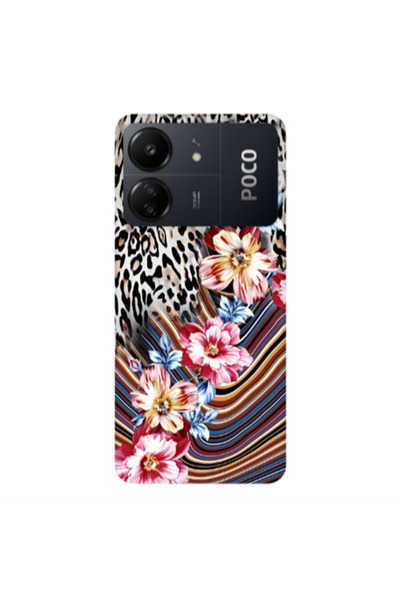 Other Xiaomi Poco C65 Leopar patterned Transparent Silicone TPU Θήκη