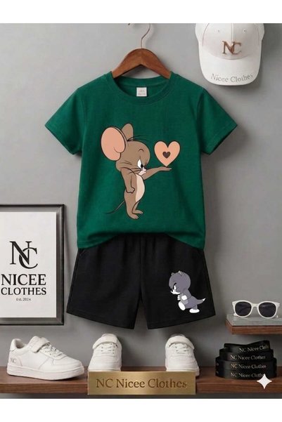 NC Nicee Clothes ΚΑΛΟΚΑΙΡΙΝΟ ΠΑΙΔΙΚΟ ΣΕΤ ΜΠΛΟΥΖΑΚΙ-ΣΟΡΤΣ UNISEX (ΜΕ ΣΤΑΜΠΑ ΚΑ...