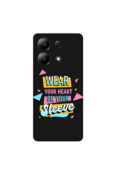 Other Xiaomi Redmi Note 13 4G Wear Your Heart Black Colored Silicone TPU Θήκη
