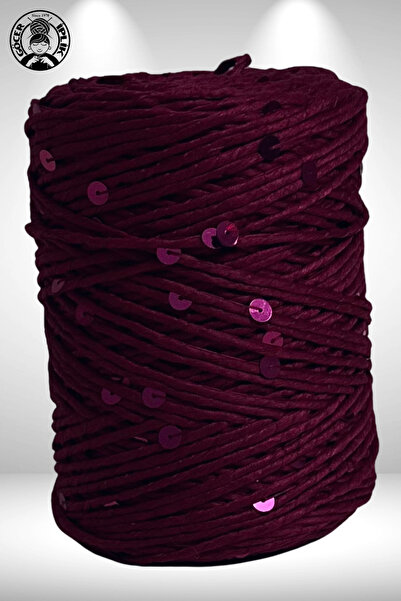 Göçer İplik Since Sequin Raffia 6mm Sequins Premium 200 Meter Yarn Raffia Yar...