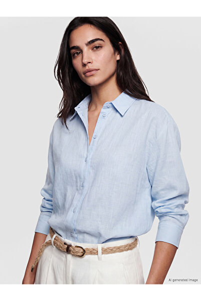 LC Waikiki Trendlucky Oversize 100% Cotton Women's Shirt with a Difference
