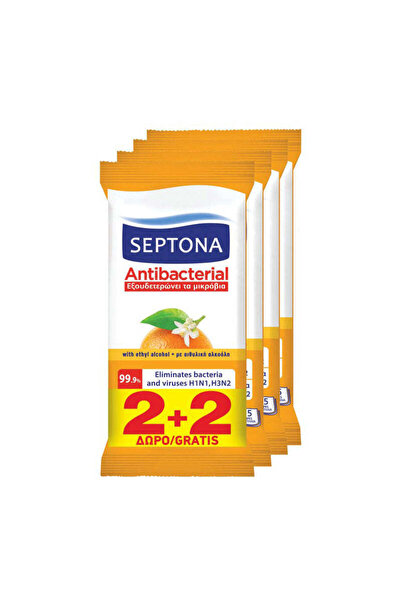Septona Μαντηλάκια χεριών με άρωμα πορτοκαλιού 4x15 τεμάχια