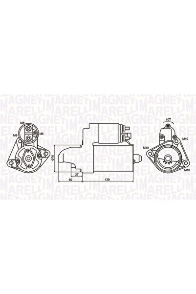 MAGNETI MARELLI Electromotor (12v 1 1kw Nouă cu Garanție) Volvo C30 S40 Ii V5...