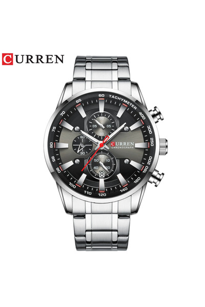 Choice8 Curren 8351 Silver Black Men six-pin multifunctional quartz watch Wat...