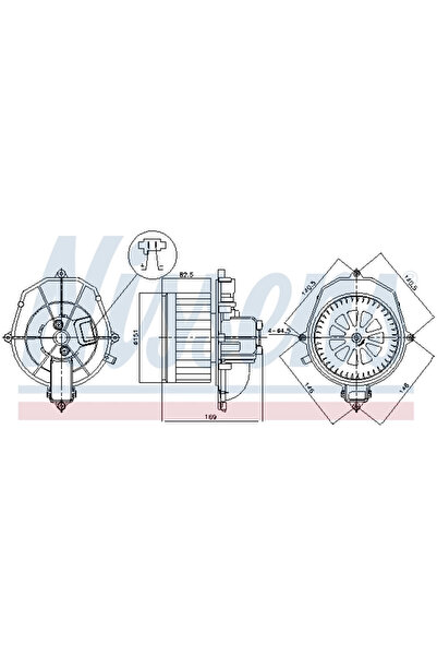 Nissens Ventilator Aeroterma CITROËN BERLINGO/BERLINGO MULTISPACE PEUGEOT PAR...