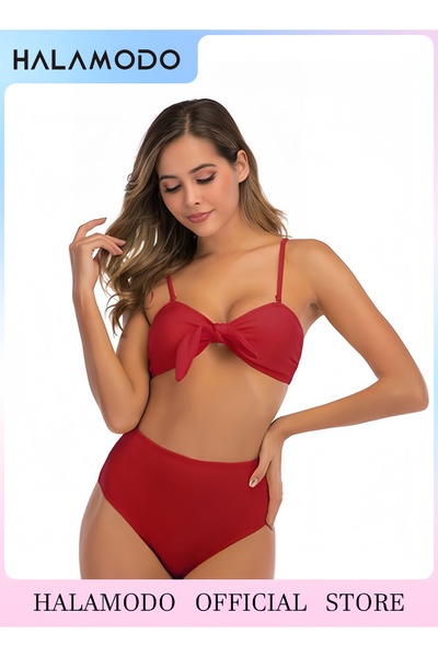 HALAMODO One Piece Swimsuit for Women Ring Linked Monokini Sexy Bathing Suit ...