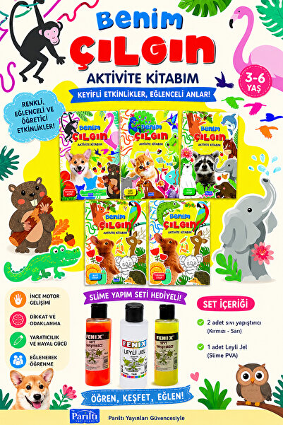 0-6 Yaş Yayınları My Crazy Activity Book Set - 4 Books Suitable for Ages 3-6