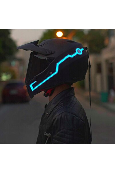 OEM Set of 2 LED strips for motorcycle helmet lighting, white color, wired re...