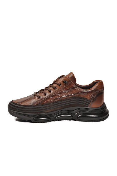 Voyager Pantofi casual pentru bărbați din piele naturală maronie 6900 M