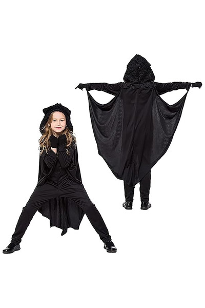 GGEROU Kids Carnival Bat Costume, Bat Cape and Gloves, Bat Costume Vampire Ca...