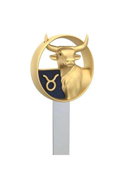 Metalmorphose Semn de carte metalic Zodie Taur, din metal, placat auriu, Mult...