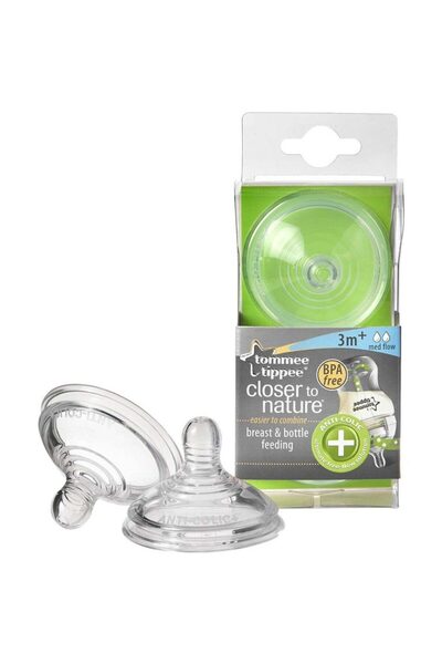 tommee tippee Προηγμένες Αντικοιλικές Θηλές Σιλικόνης Μεσαίας Ροής για 3+ μην...