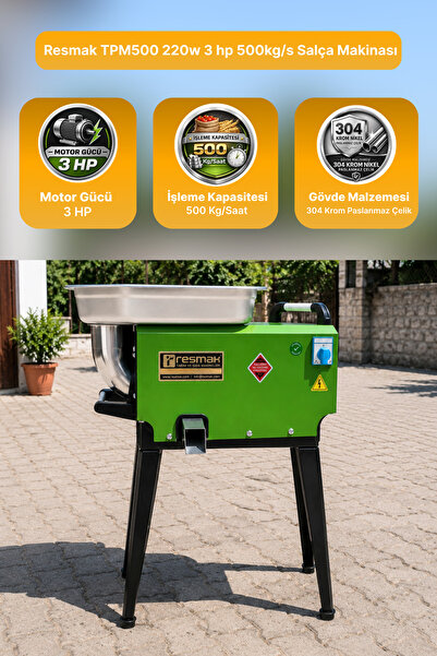 TPM500 220w 3 hp 500kg/s Salça Makinası