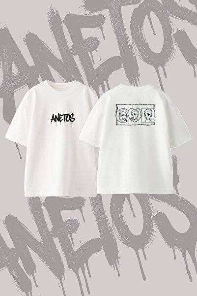 Anetos Ariana Grande Positions Design Printed Oversize Crew Neck T-Shirt White
