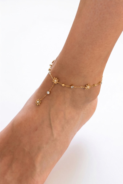Beca Atelier Daisy Drop Steel Anklet