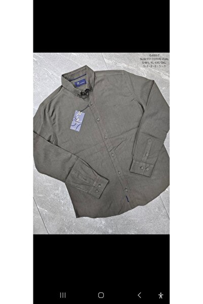 Cinar erkek giyim Men's Sports Shirt Long Sleeve Linen Slimfit Cotton