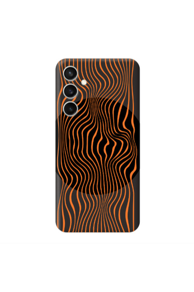 Other Samsung S24 FE Trapezoidal lines Black Colored Silicone TPU Θήκη