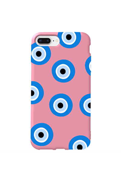 Other Apple iPhone 7 Plus Evil eyes beads Pink Colored Silicone TPU Θήκη