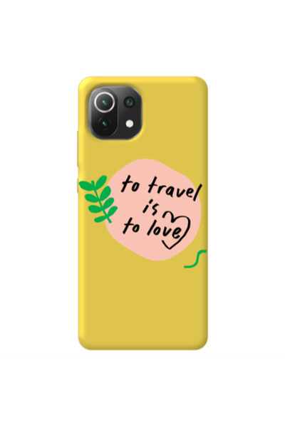Other Xiaomi Mi 11 Lite To Travel is to Love Yellow Colored Silicone TPU Θήκη