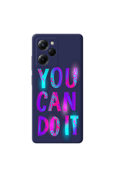 Other Xiaomi Poco X5 Pro You Can Doit Dark blue Colored Silicone TPU Θήκη