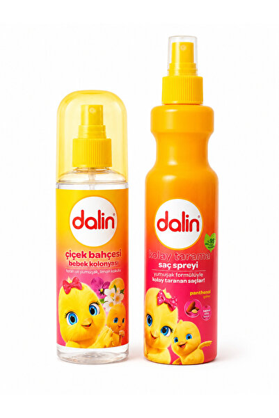 Dalin Bebek Saç Bakım ve Kolonya Seti - 200 ml Kolay Tarama Spreyi + 150 ml Ç...