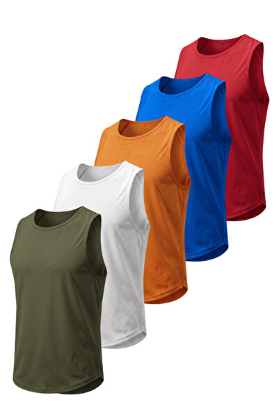 GENIUS STORE Men's Zero Sleeve Sports Athlete Sweat-Wicking Fitness Gym T-Shi...