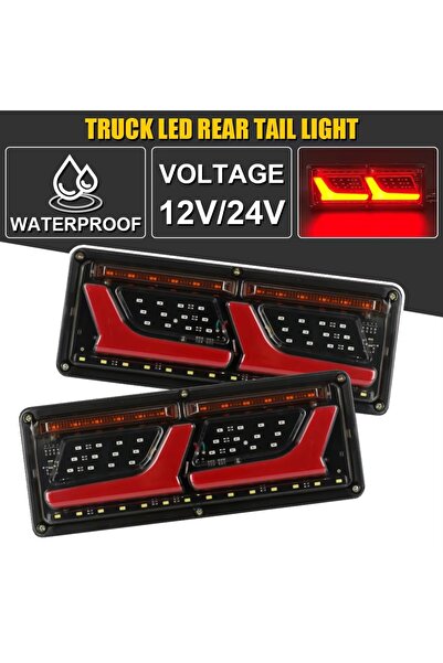 Flexzon Σετ Πίσω Φώτων LED Αριστερά - Δεξιά 12V / 24V με Δυναμικό Εφέ Νέον κα...