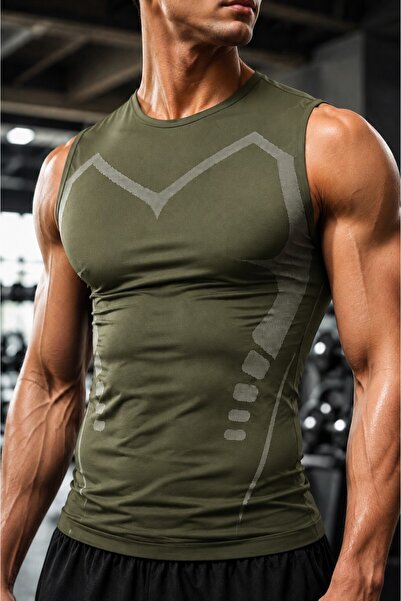 GHASSY CO . Erkek Fitness Hızlı Kuruma Nefes Alabilen Çapraz Daraltma Tipi Ko...
